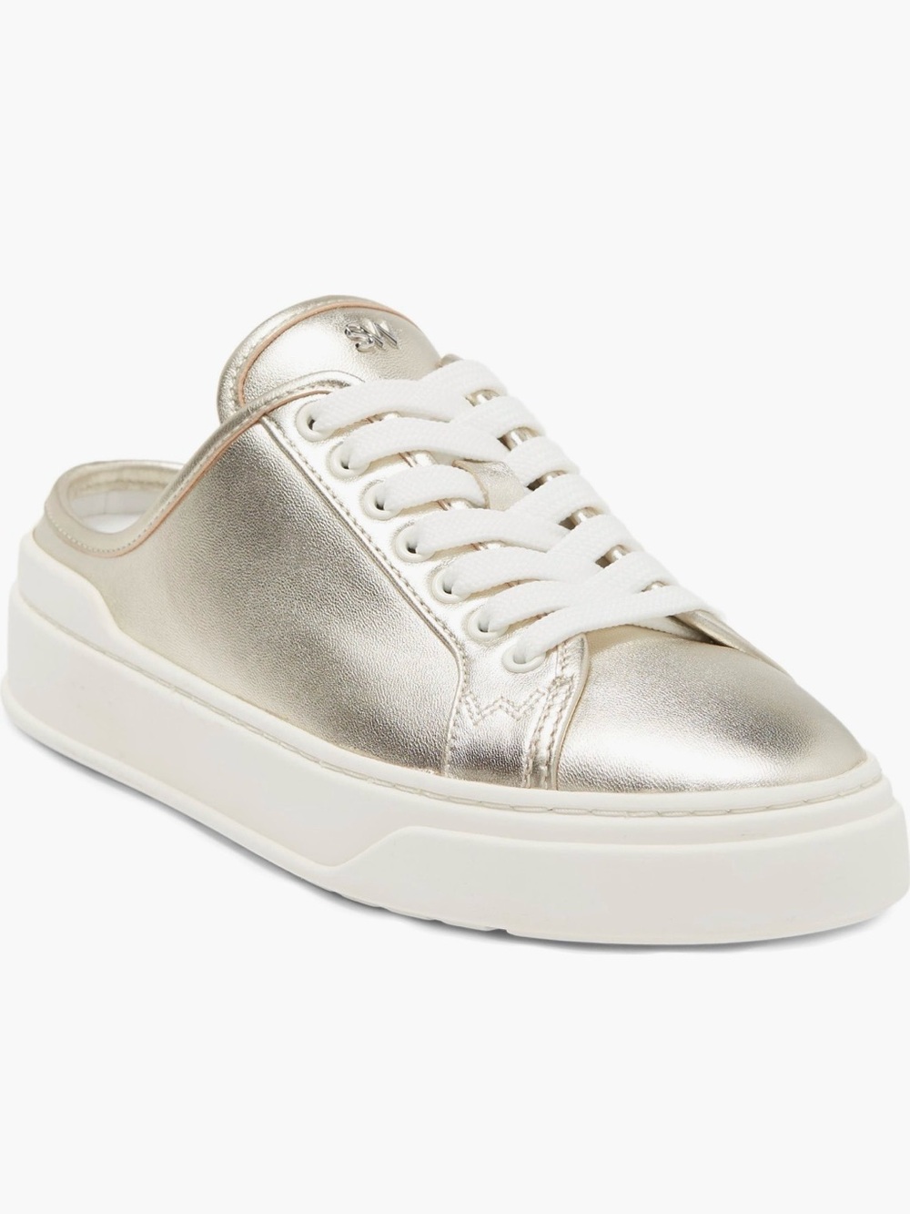 Stuart Weitzman Metallic Gold Slip-On Sneaker Mule